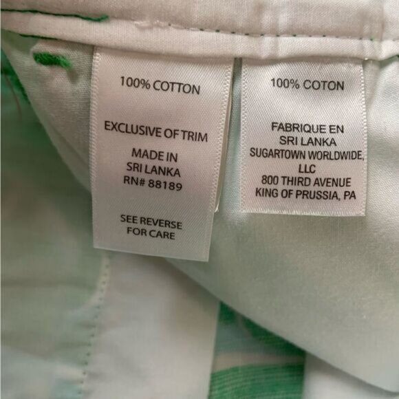 LILLY PULITZER Women’s Finders Keepers The Chipper Short Green Blue White Size 8 - Picture 10 of 14